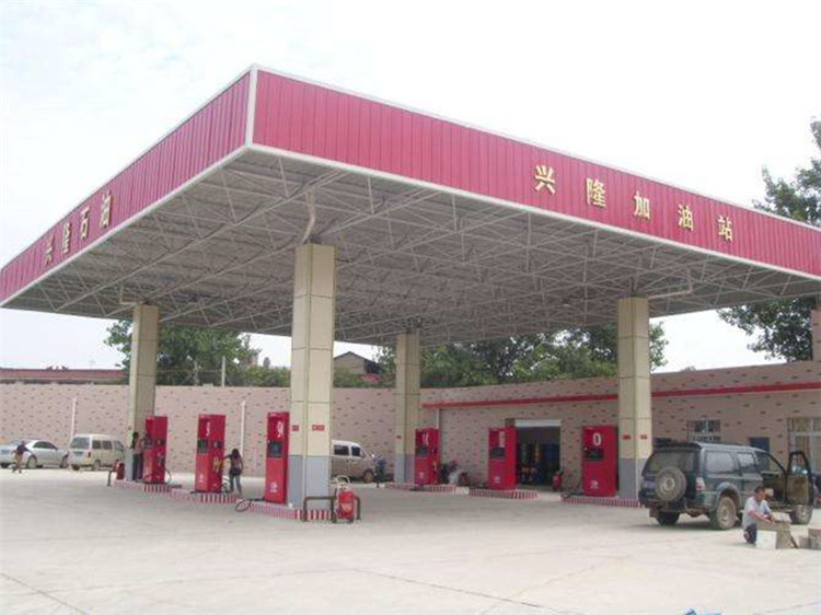 枣庄加油站钢结构网架案例9